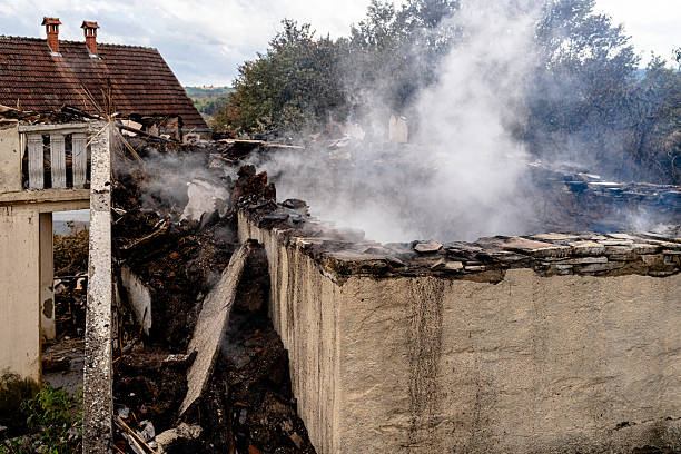 Professional Fire Damage Restoration technician working in Monticello, MN